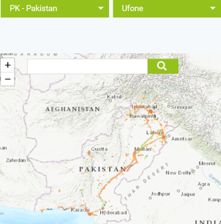 Network Coverage of Ufone in Pakistan