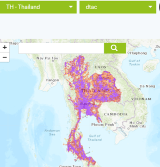 DTAC Network Coverage in Thailand