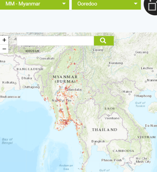 >Mobile Coverage with Ooredoo Myanmar
