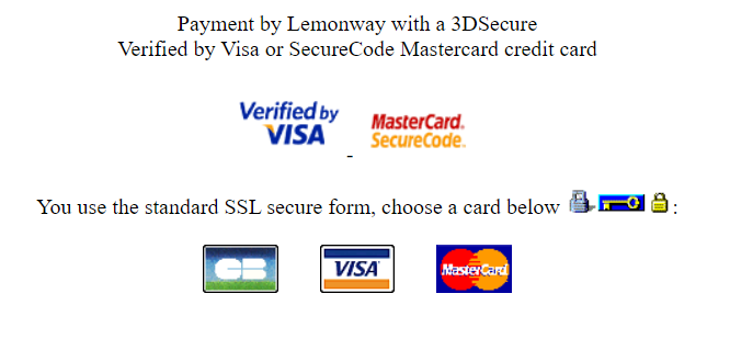 Payment by Lemonway with a 3DSecure