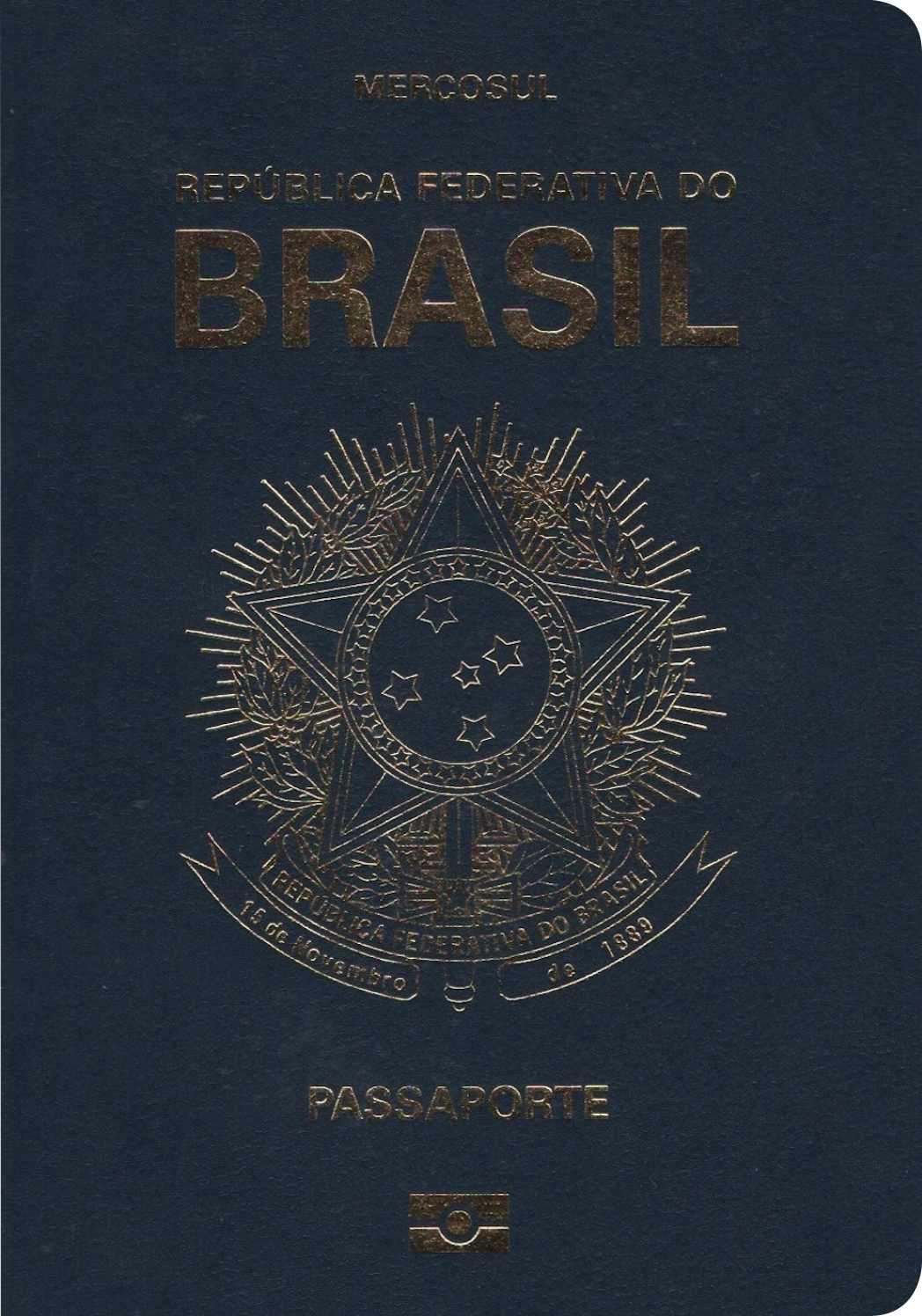 A regular or ordinary Brazilian passport - Front side
