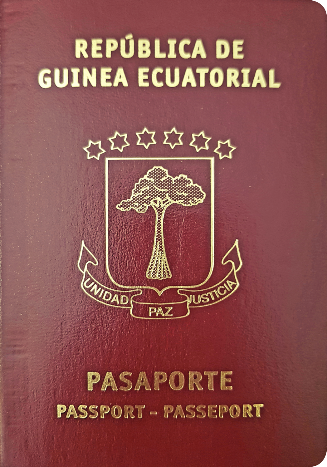 A regular or ordinary Equatorial Guinea passport - Front side