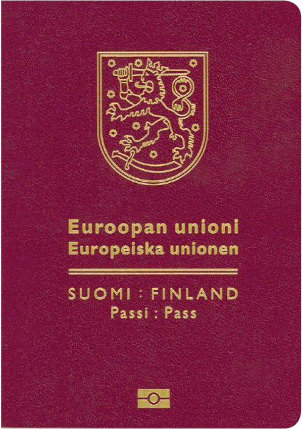 A regular or ordinary finland passport - Front side
