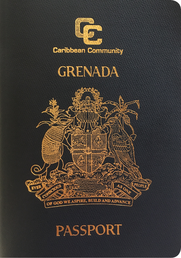 A regular or ordinary Grenada passport - Front side