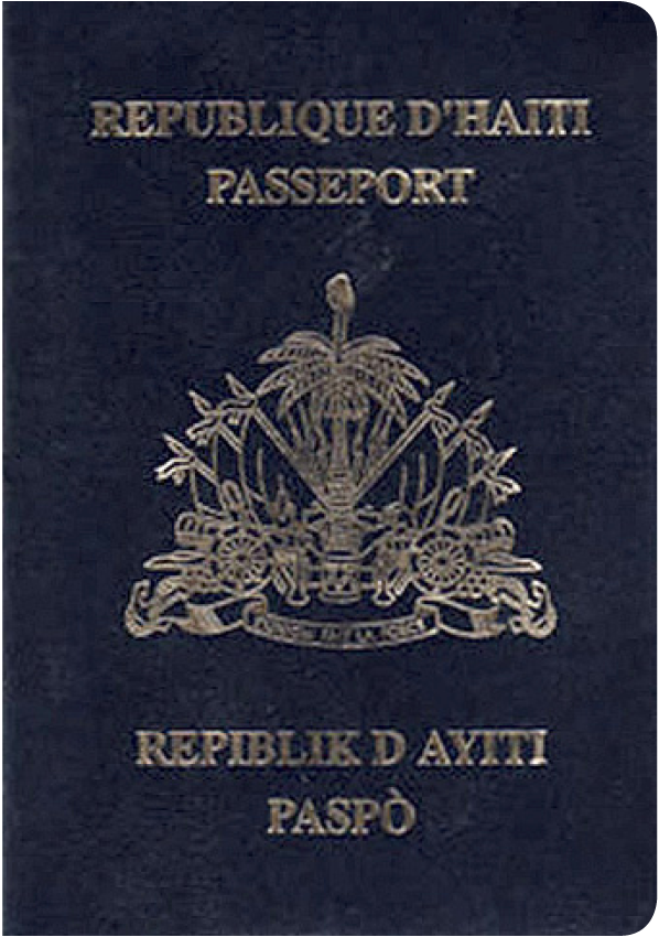 A regular or ordinary haiti passport - Front side