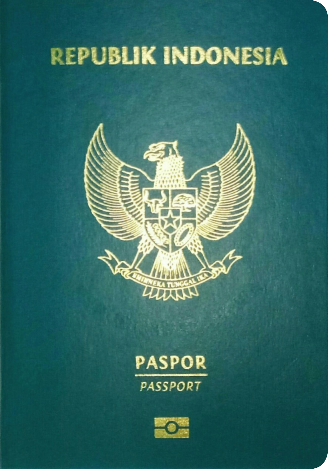 A regular or ordinary Indonesian passport - Front side