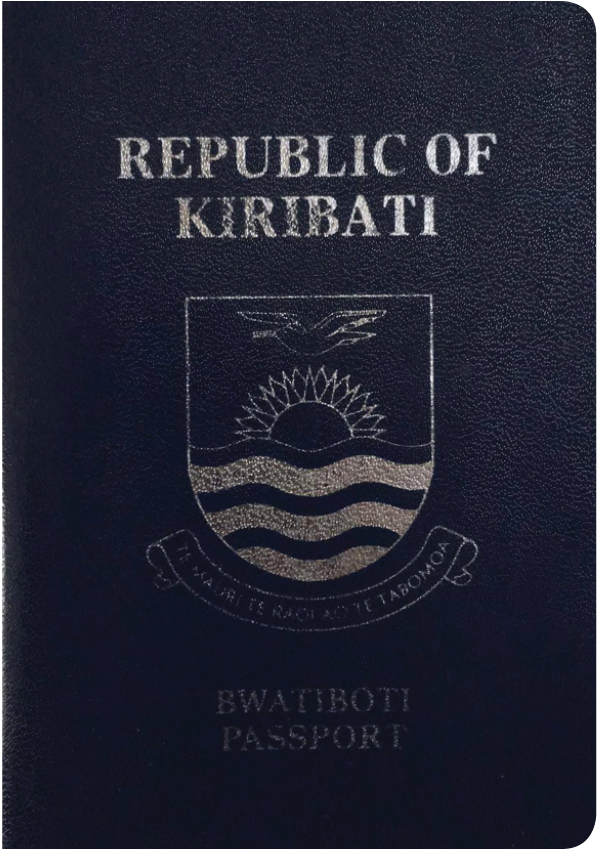 A regular or ordinary Kiribati passport - Front side
