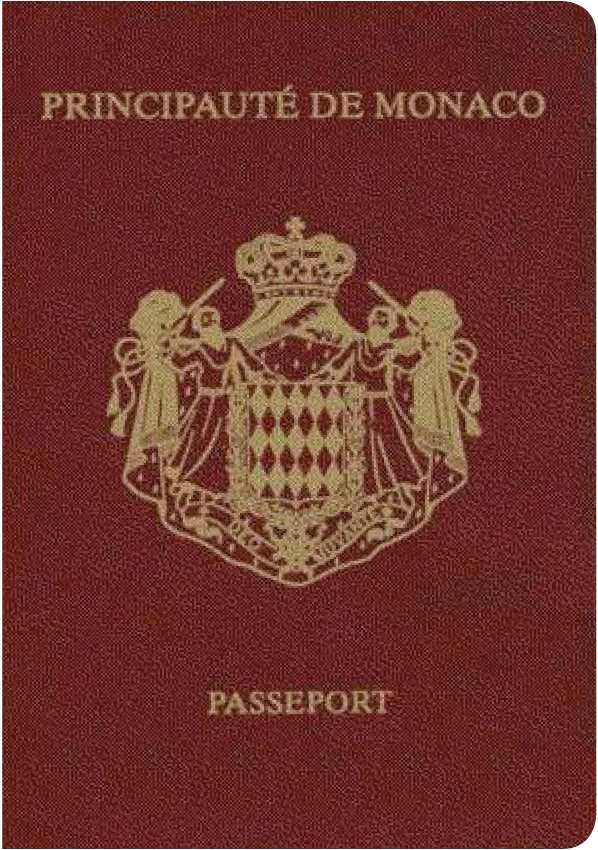 A regular or ordinary Monaco passport - Front side