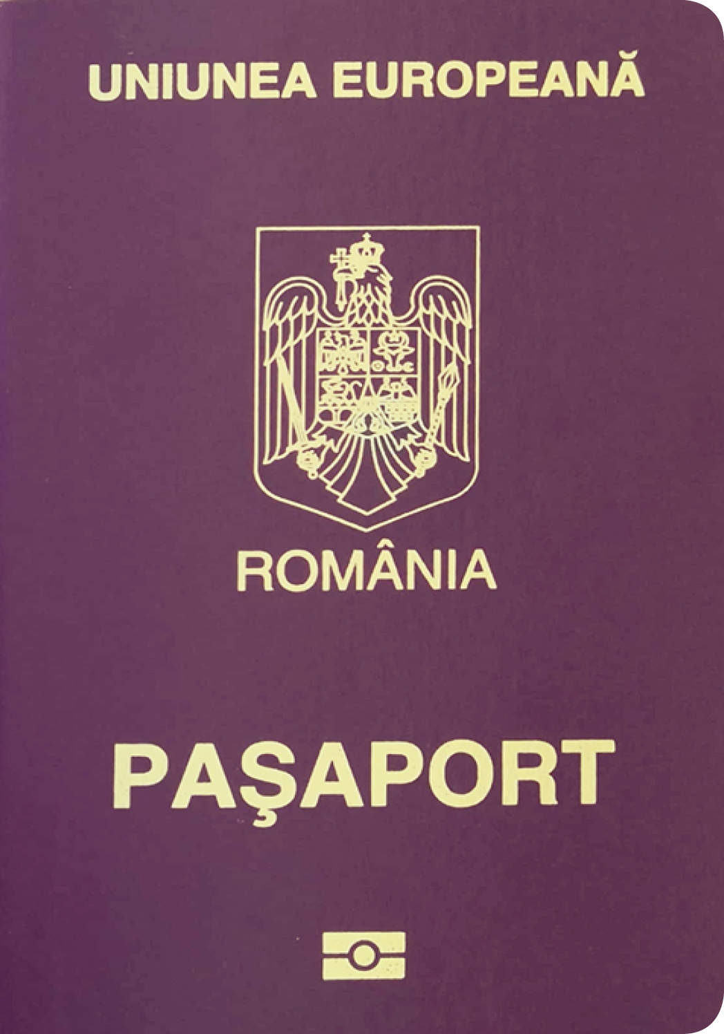 A regular or ordinary Romanian passport - Front side