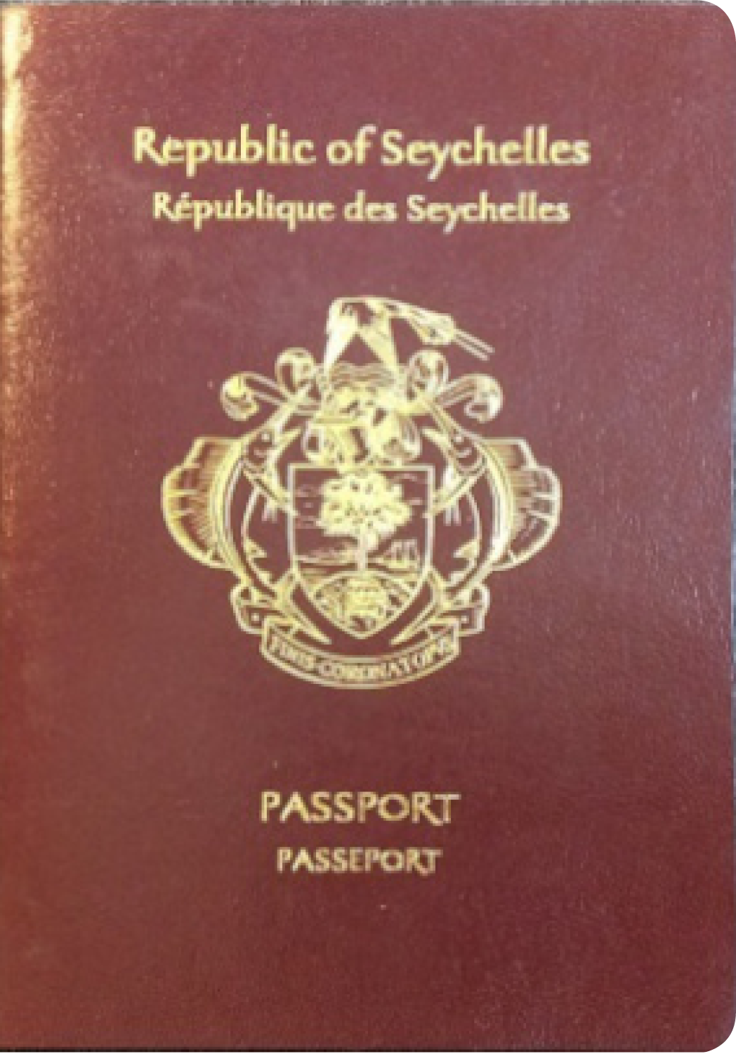 A regular or ordinary Seychelles passport - Front side