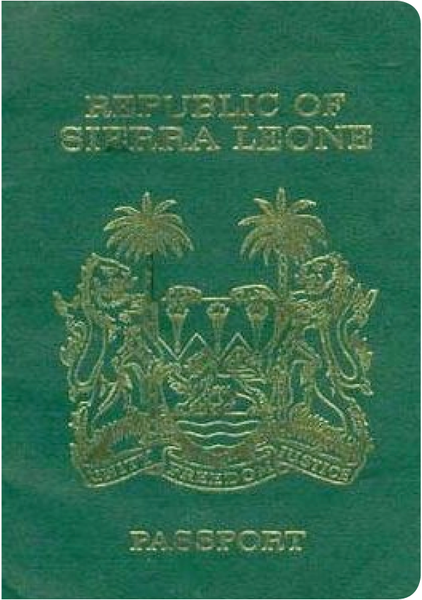 A regular or ordinary Sierra Leone passport - Front side