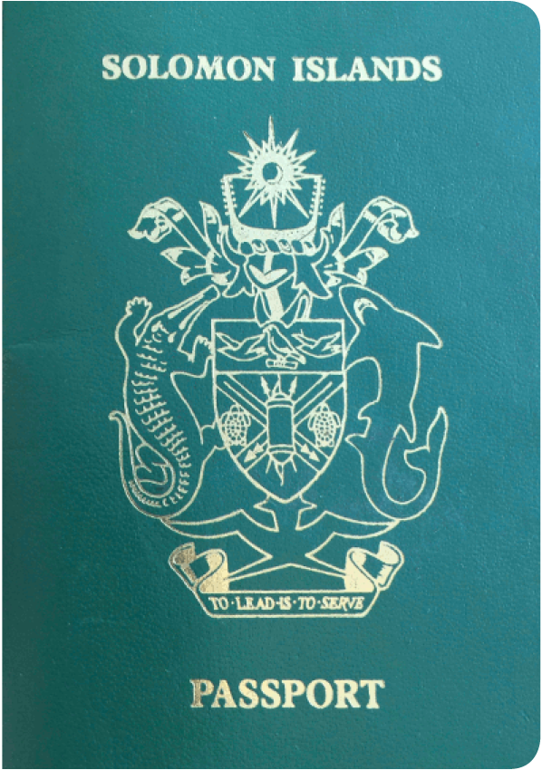 A regular or ordinary Solomon Islands passport - Front side