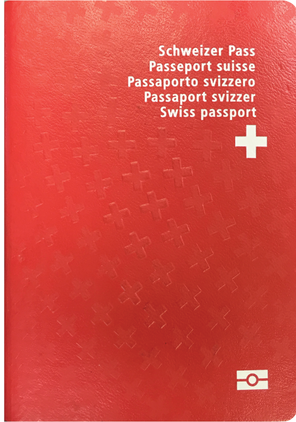 A regular or ordinary switzerland passport - Front side