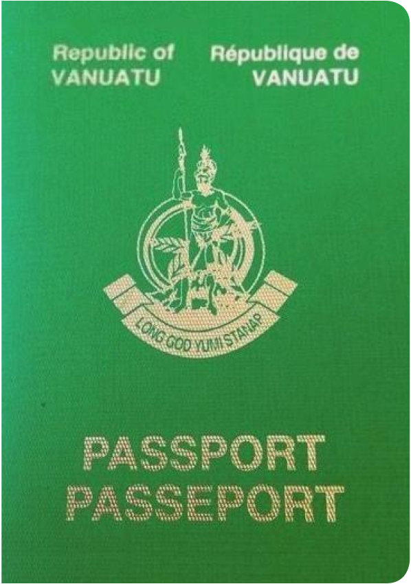A regular or ordinary vanuatu passport - Front side