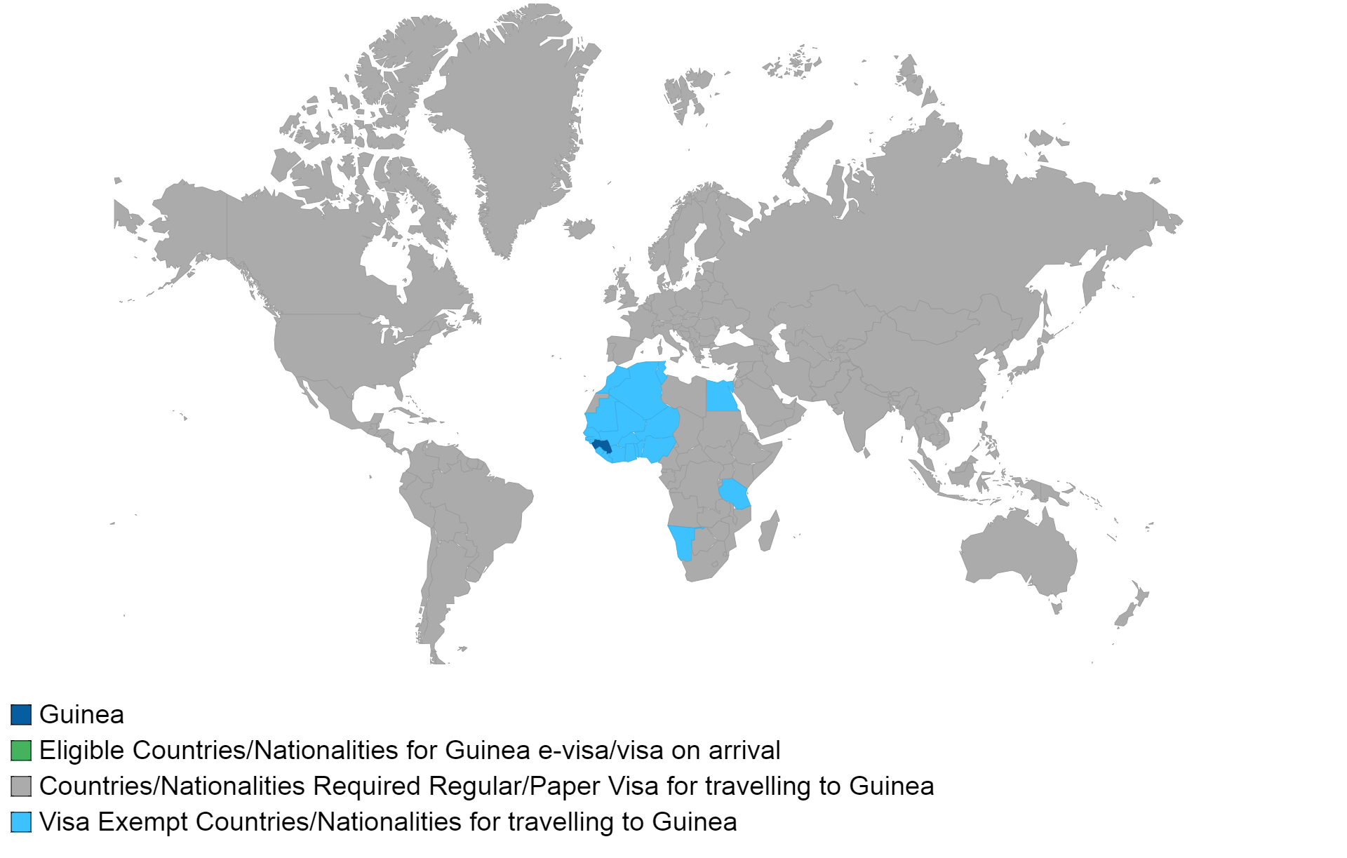 guinea visa policy map.