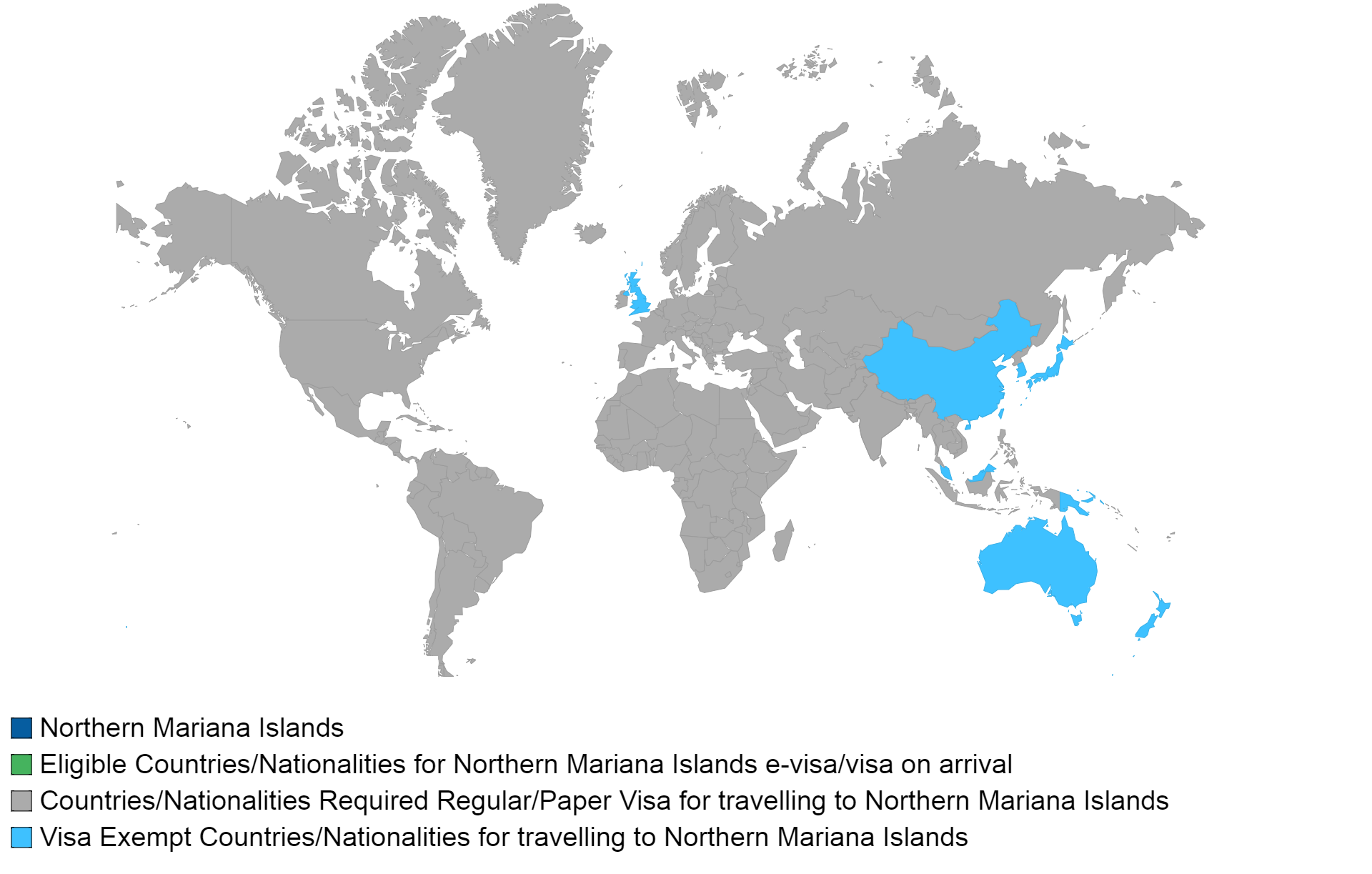 northern mariana islands visa policy map.
